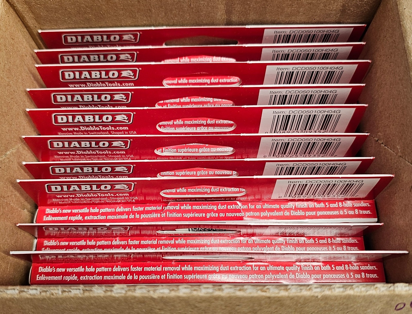 Diablo 5″ Sanding Discs 100grit CASE of 4pk (40 Discs total) DCD050100H04G