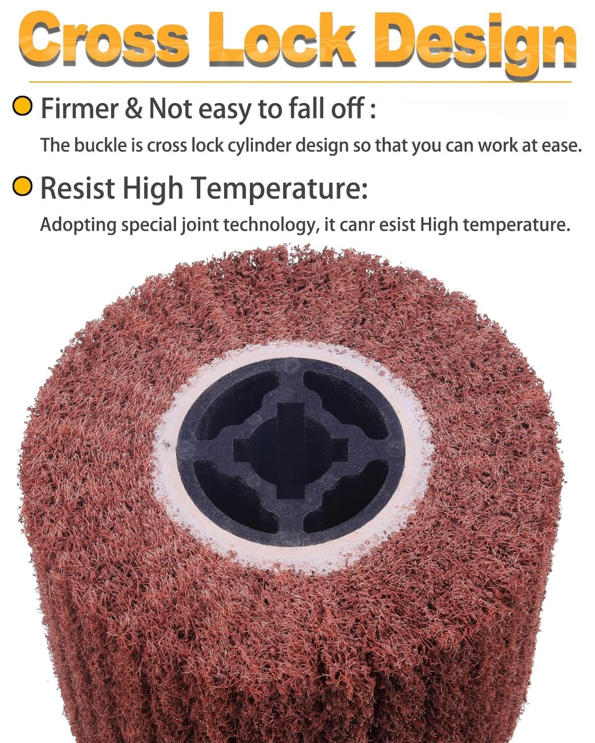 2 PCS 4.7″x4″ 40 Grit Abrasive Drawing Wheel Drum Metal Polishing 3/4″ Keyway