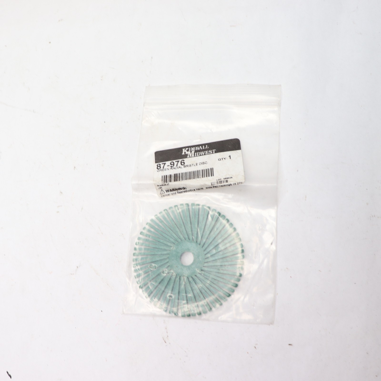 Kimball Midwest Coarse Radial Abrasive Bristle Disc Green 3″ x 1/8″ 87-976