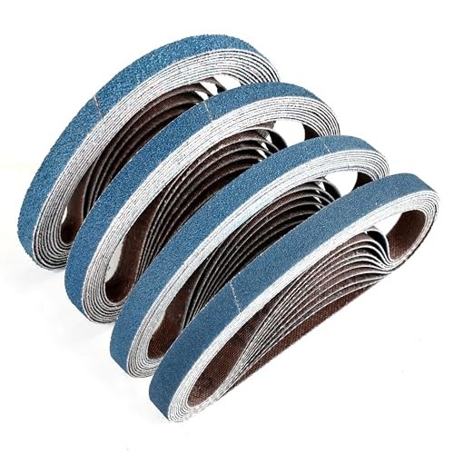 3/8 x 13 Inch Zirconia Sanding Belts 40Pcs 10 Each of 40/60/80/120 Assorted Grit