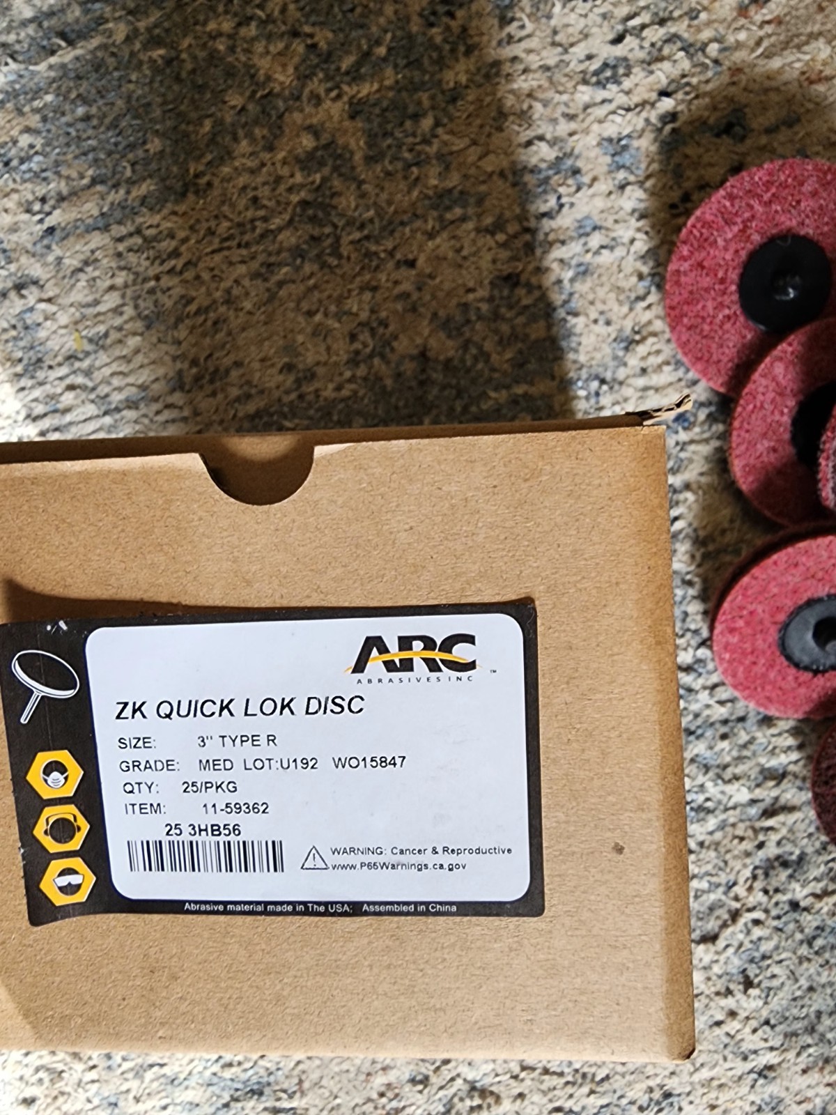 3 Inch Surface Conditioning Discs 25 Pcs Medium Sanding Discs Type-R Quick Ch…