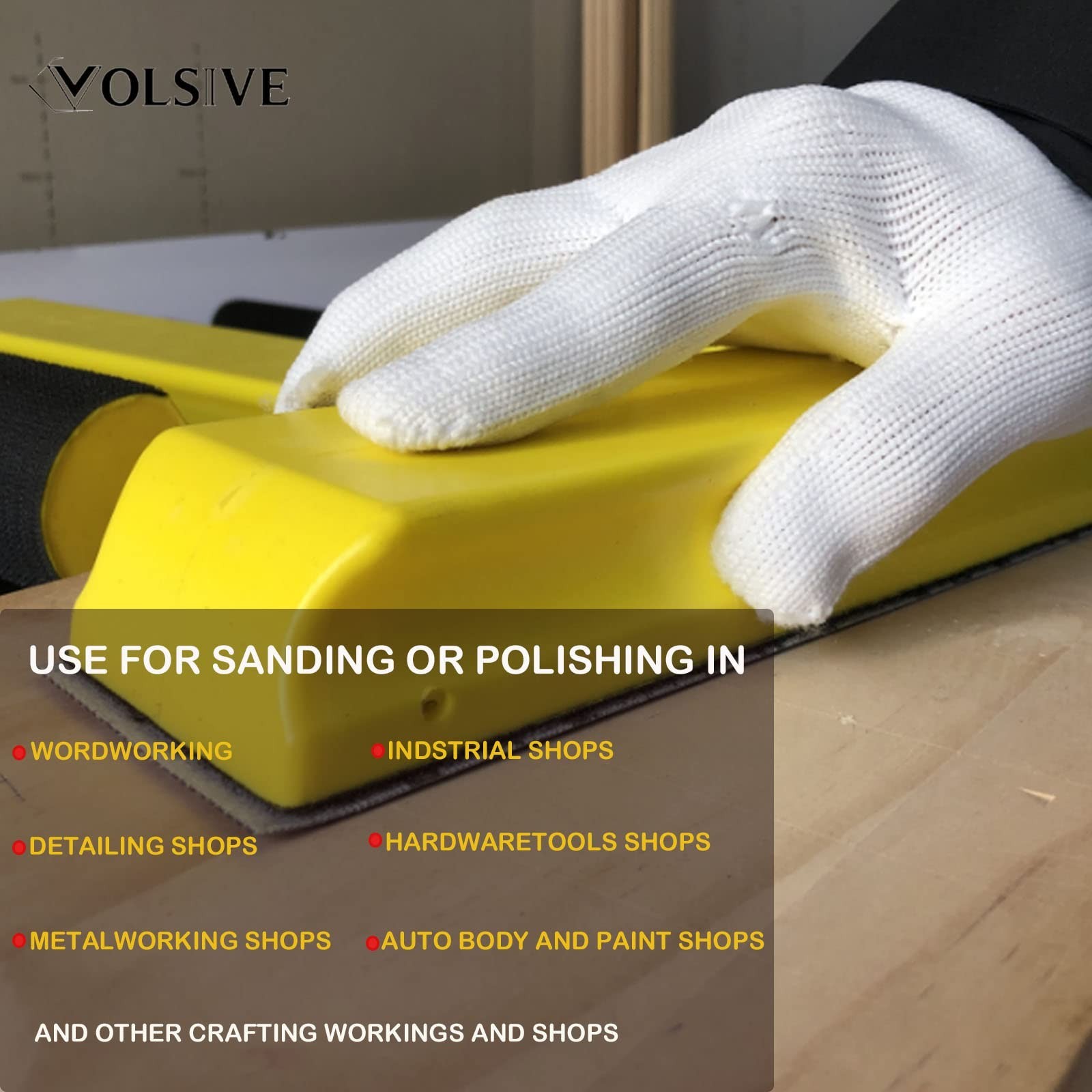 7-Piece Hand Sanding Block Set with 20 Hook & Loop Sandpaper – Flexible for Auto