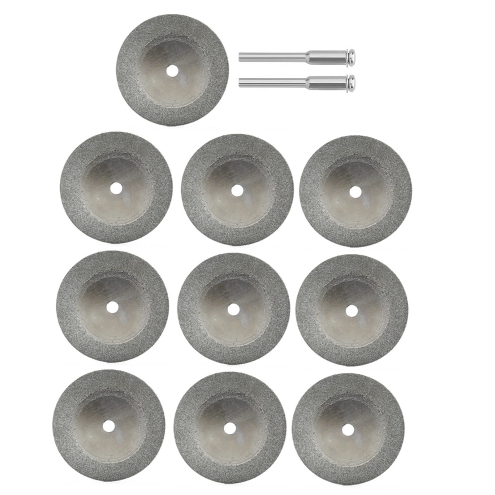 10Pcs 30mm 1-3/16″ Diamond Cutting Wheels Rotary Blades Cut-off Discs Shank 1/8″