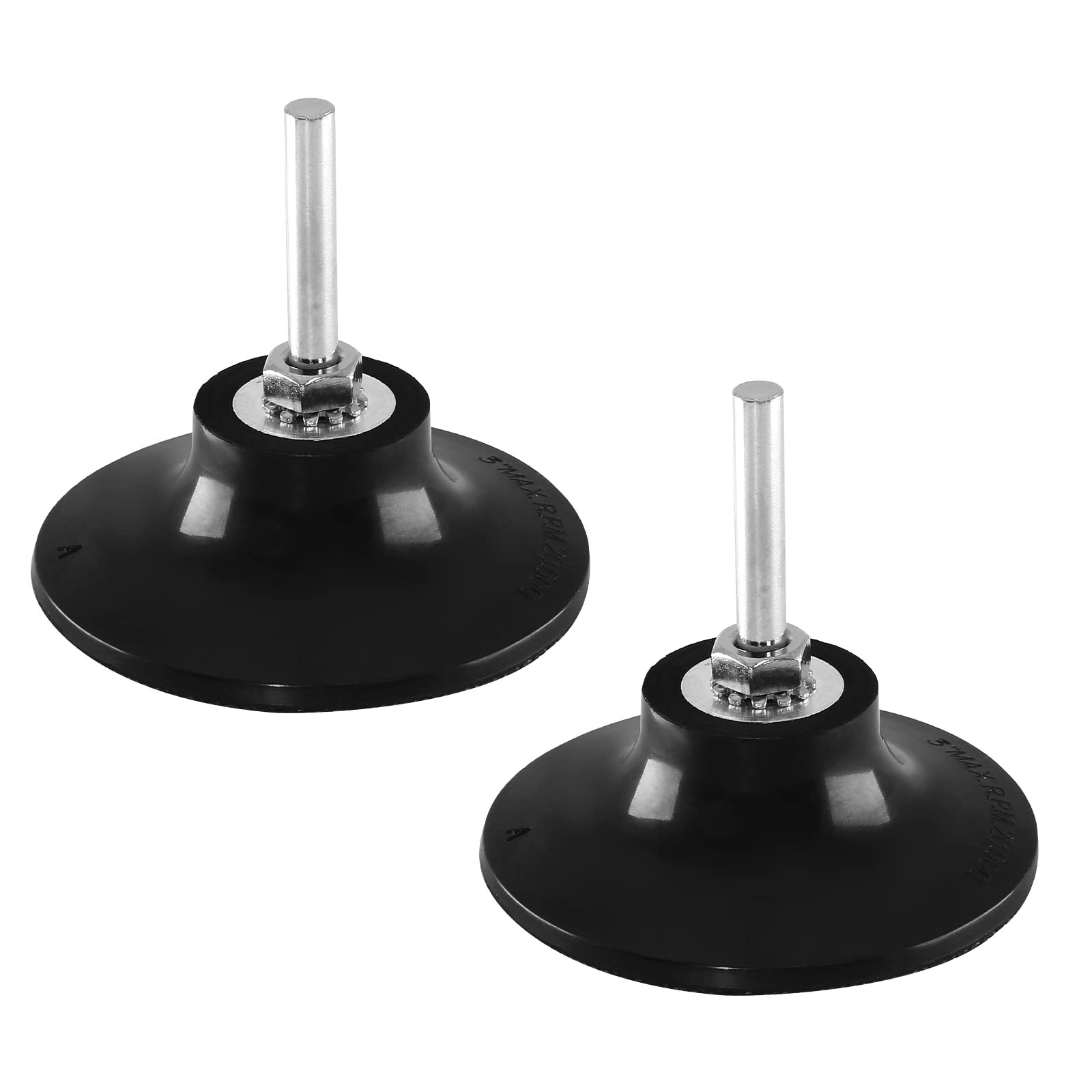Litoexpe 3 Inch Disc Pad Holder, 2-Pack Quick Change Attachments Black