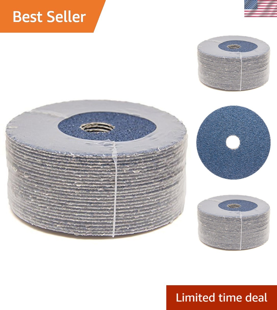 High-Performance 5-Inch Sanding Discs, 25 Pack – 36 Grit for Efficient Grinding