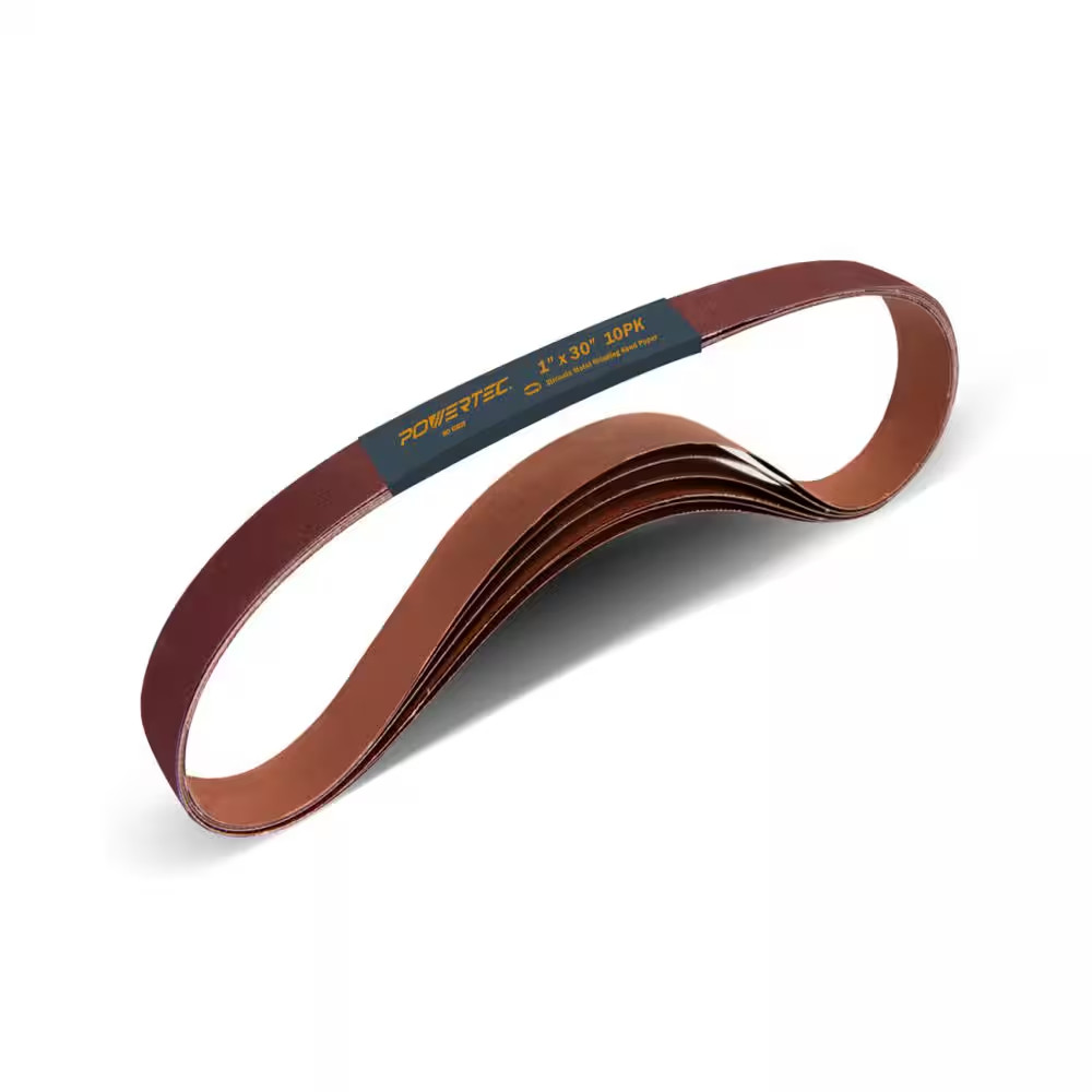 1 In. X 30 In. 80-Grit Aluminum Oxide Sanding Belt for WEN 6515T/ Bucktool Belt