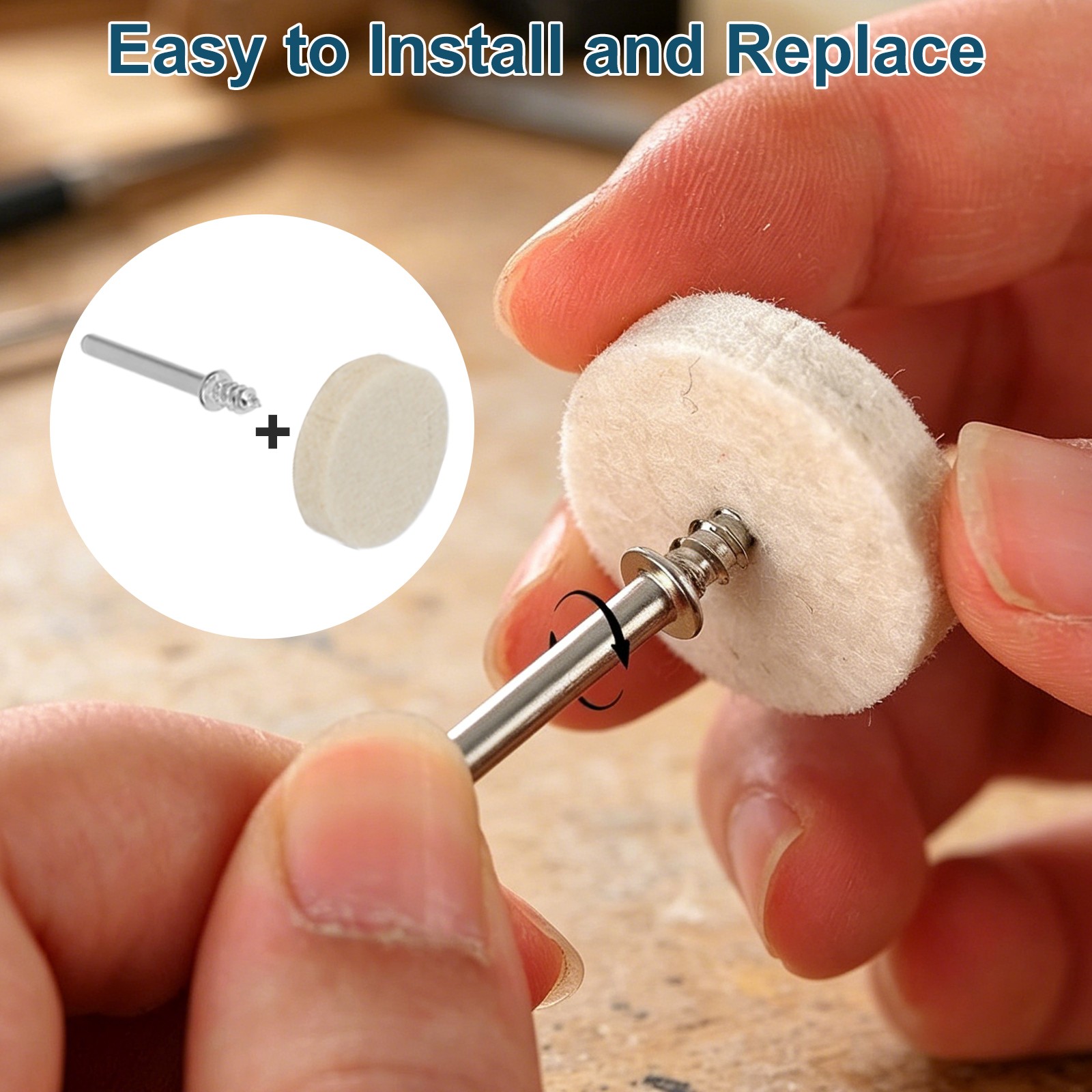 234PCS 1″ & 1/2″ Polishing Buffing Wheel Kit for Dremel Rotary Tool 1/8″ Shank