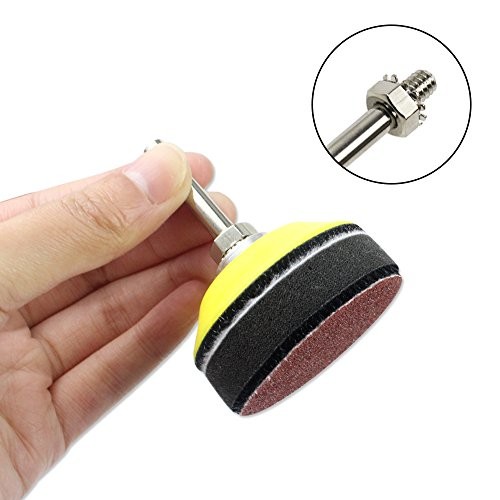 100pcs 2 Inch Drill Sander Attachment with Backer Plate 1/4″ Shank Sanding