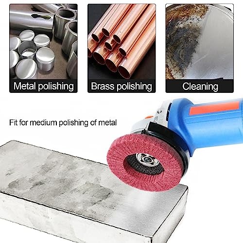15Pcs 4.5″ x 7/8″ Nylon Fiber Flap Disc Polishing Grinding Mix 15pcs
