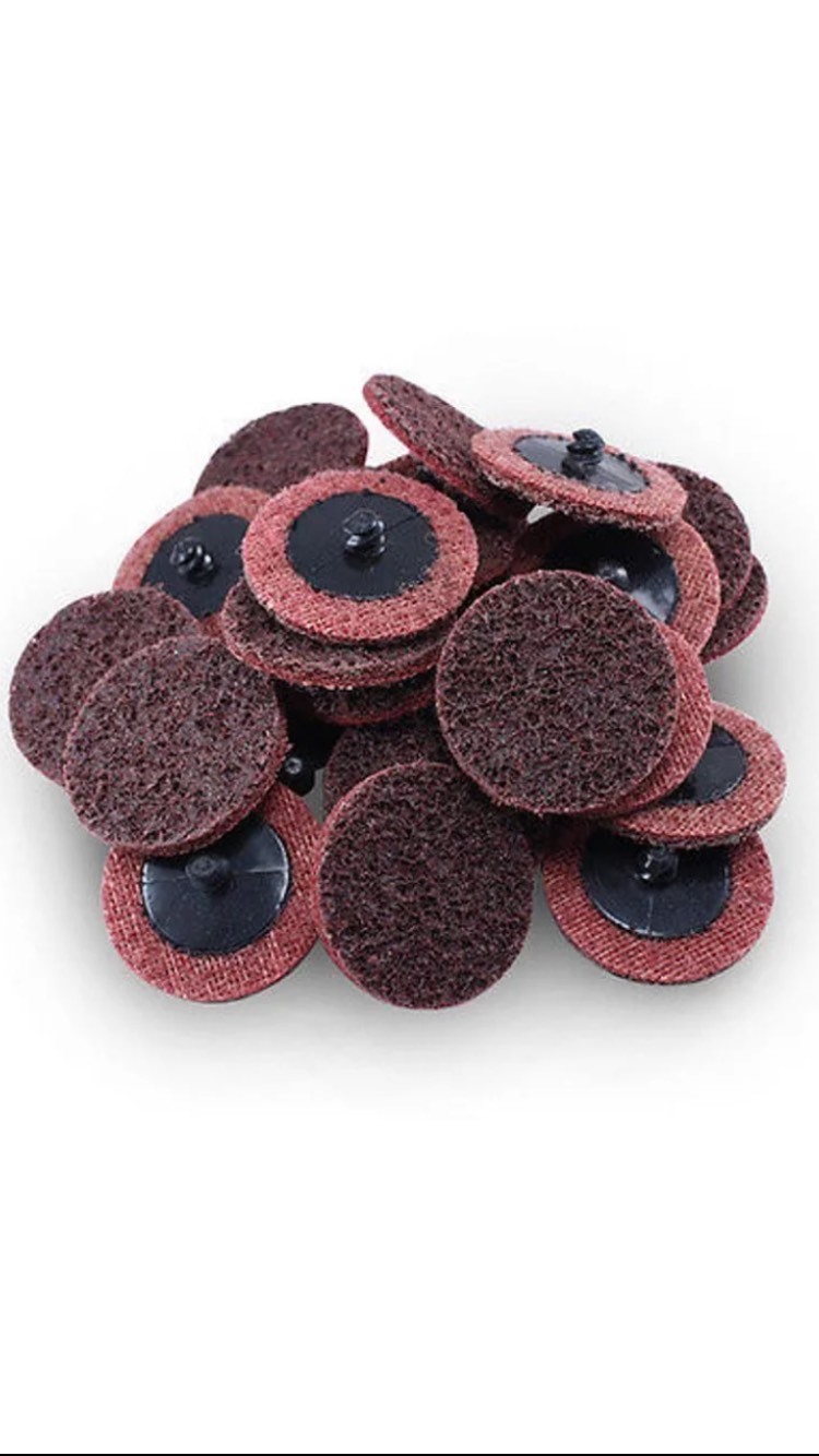 50Pc 2″ Medium Roloc Scotch Brite Roll Lock Surface Sanding Disc Made in USA