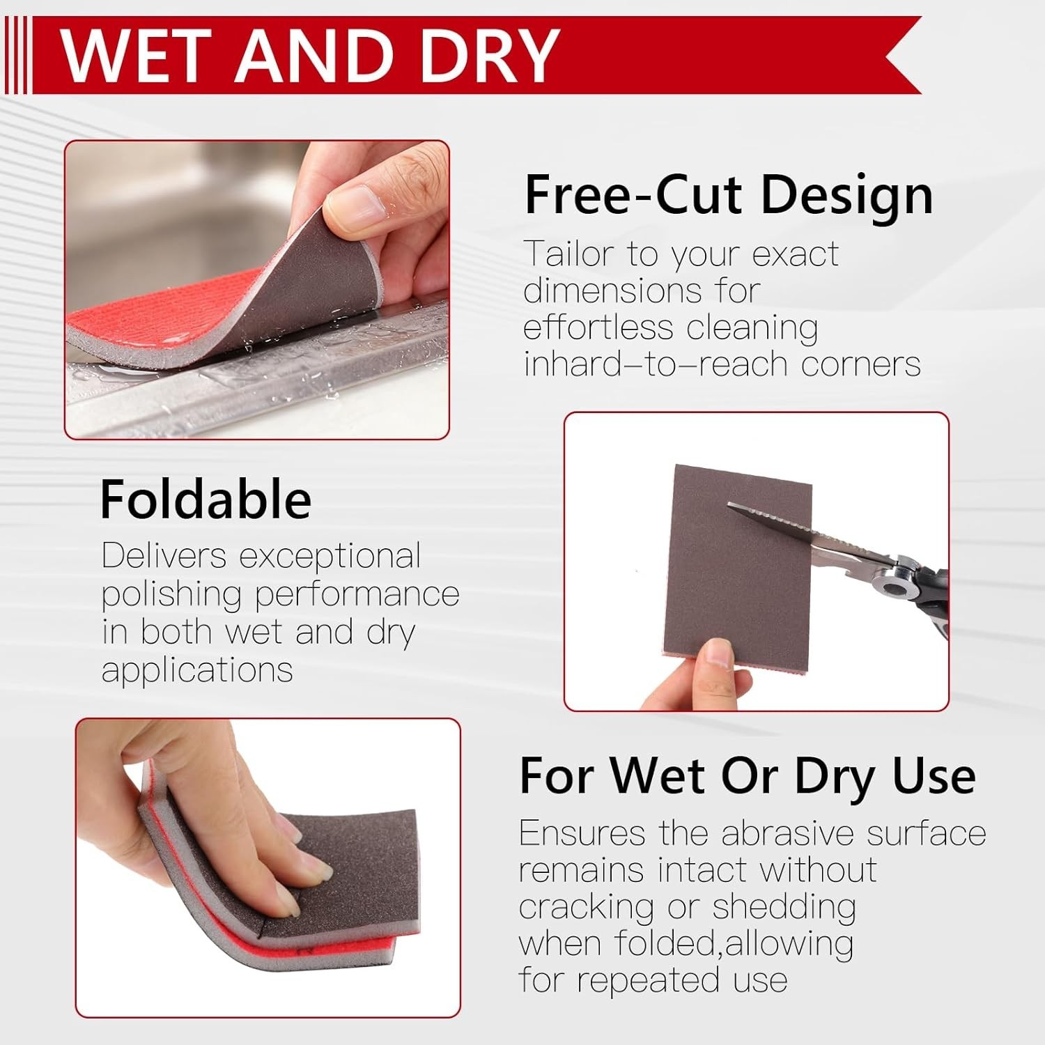 3×4 Inch Sanding Sponge Set 24PCS Soft Foam Hand Block 120-3000 Grit Workshop