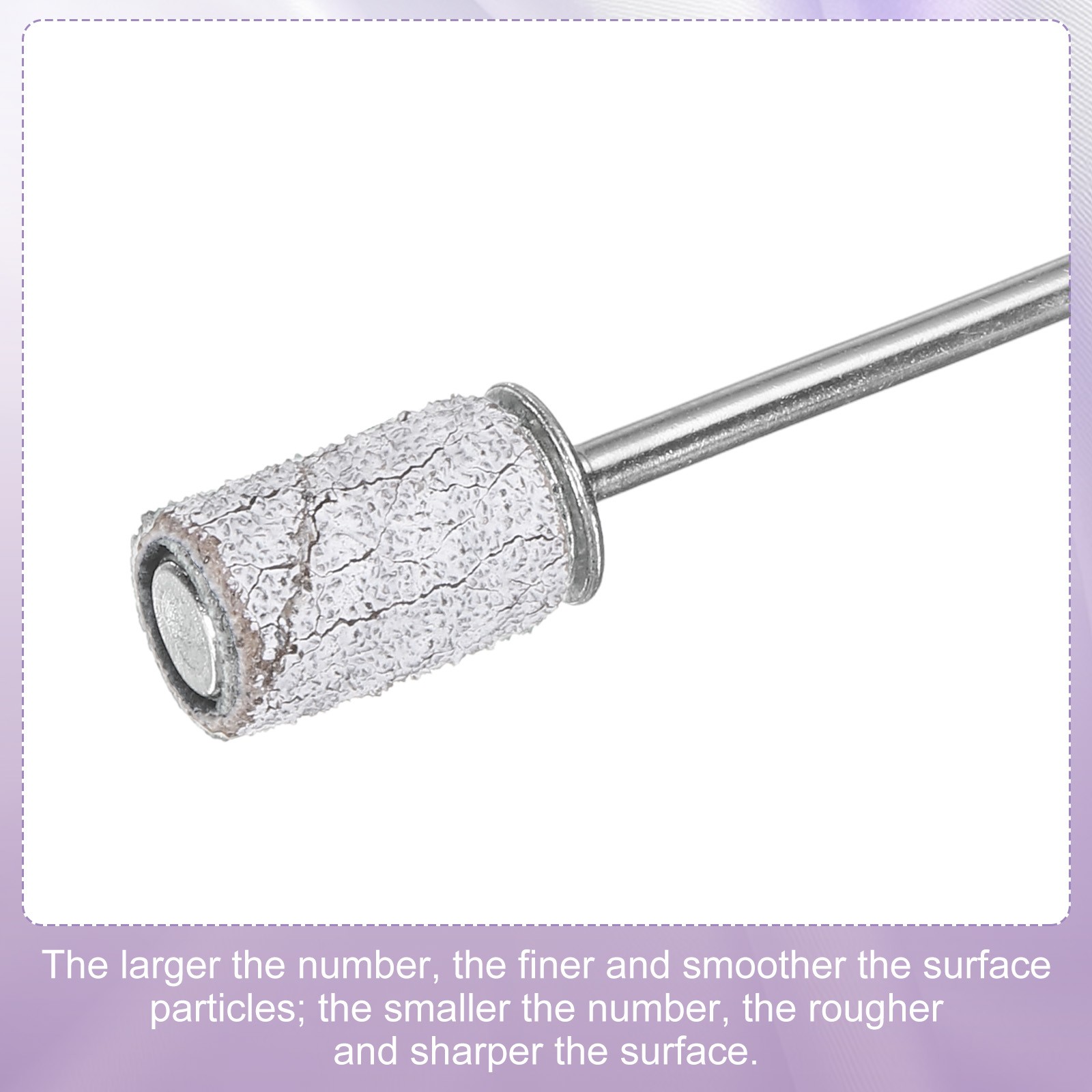 100pcs Small Sanding Bands 180 Grit for Nail Drill Bits White