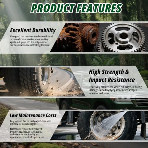 4 Pcs 4.25″ Push Through Wheel Center Caps for Truck OD:4.25″ H:3.66″ Black