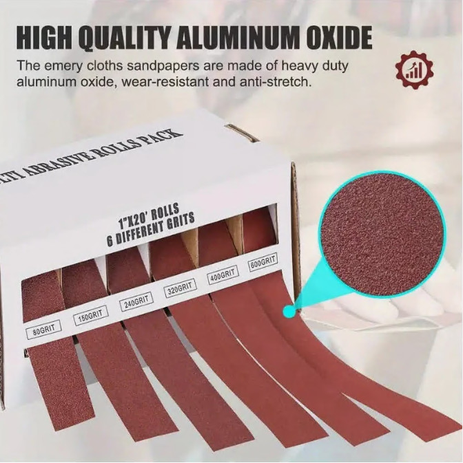 Emery Cloth Roll 6 Grits Abrasive Sand Paper80#150#240#320#400#600 Grit Sand