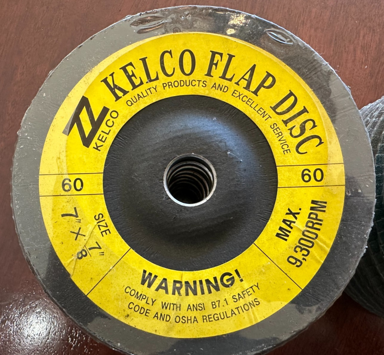7 inch x 7/8″ 60 Grit Flap Disc Grinding Wheels Fiberglass/Zircon – Lot of 10