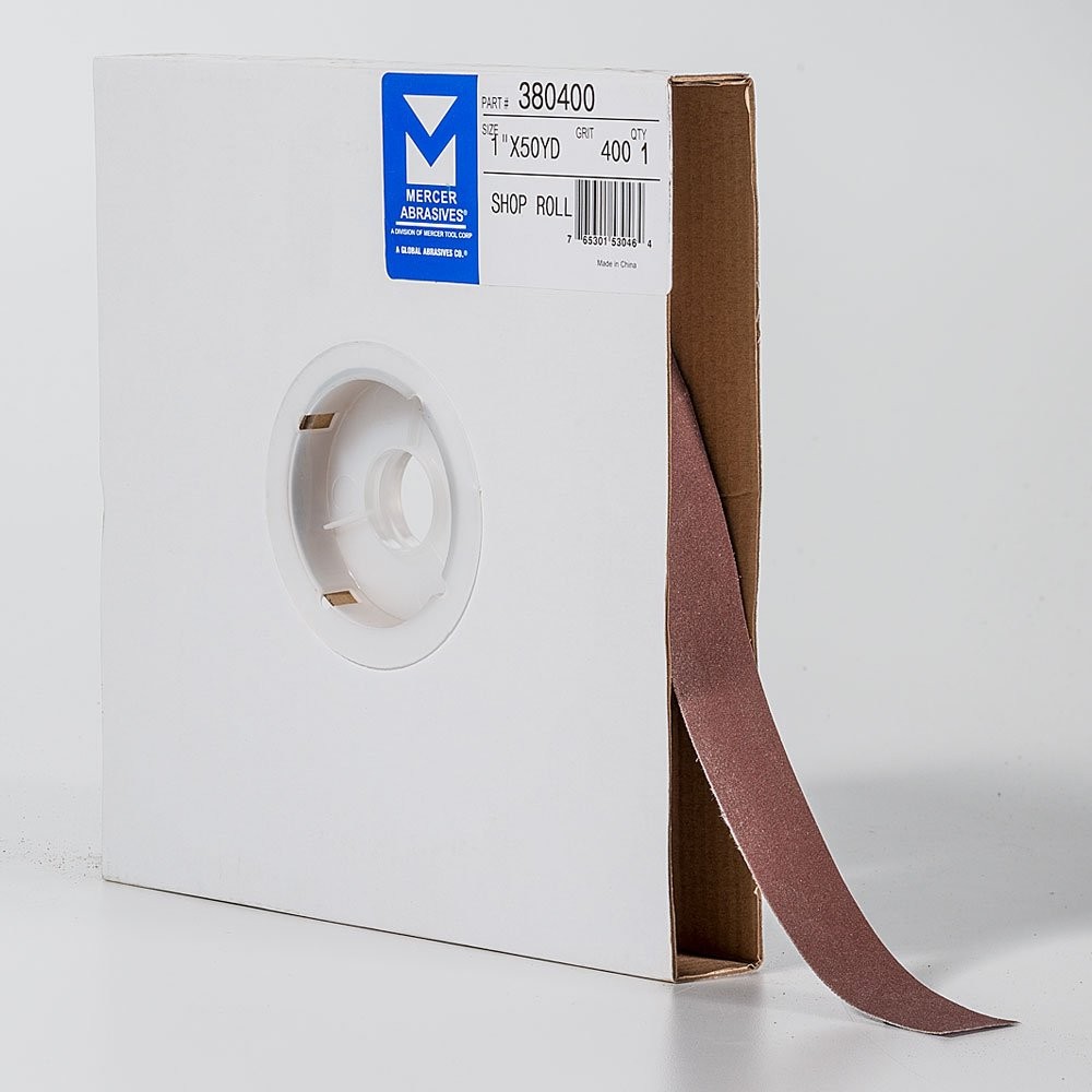 3804001″ x 50 Yards Abrasive Shop Roll 400 Grit Sandpaper Sanding Tool