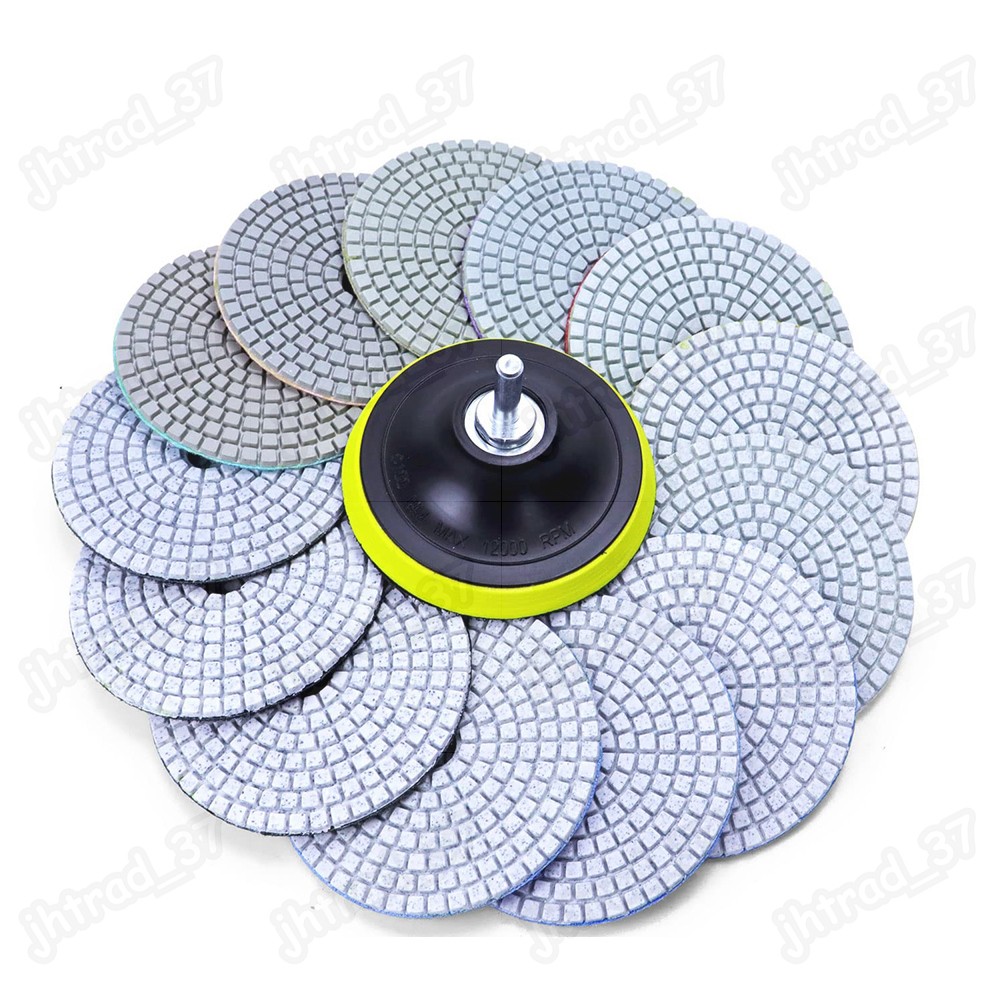 4 Inch Wet Dry Diamond Polishing Sanding Pads Discs Concrete Granite Glass Stone