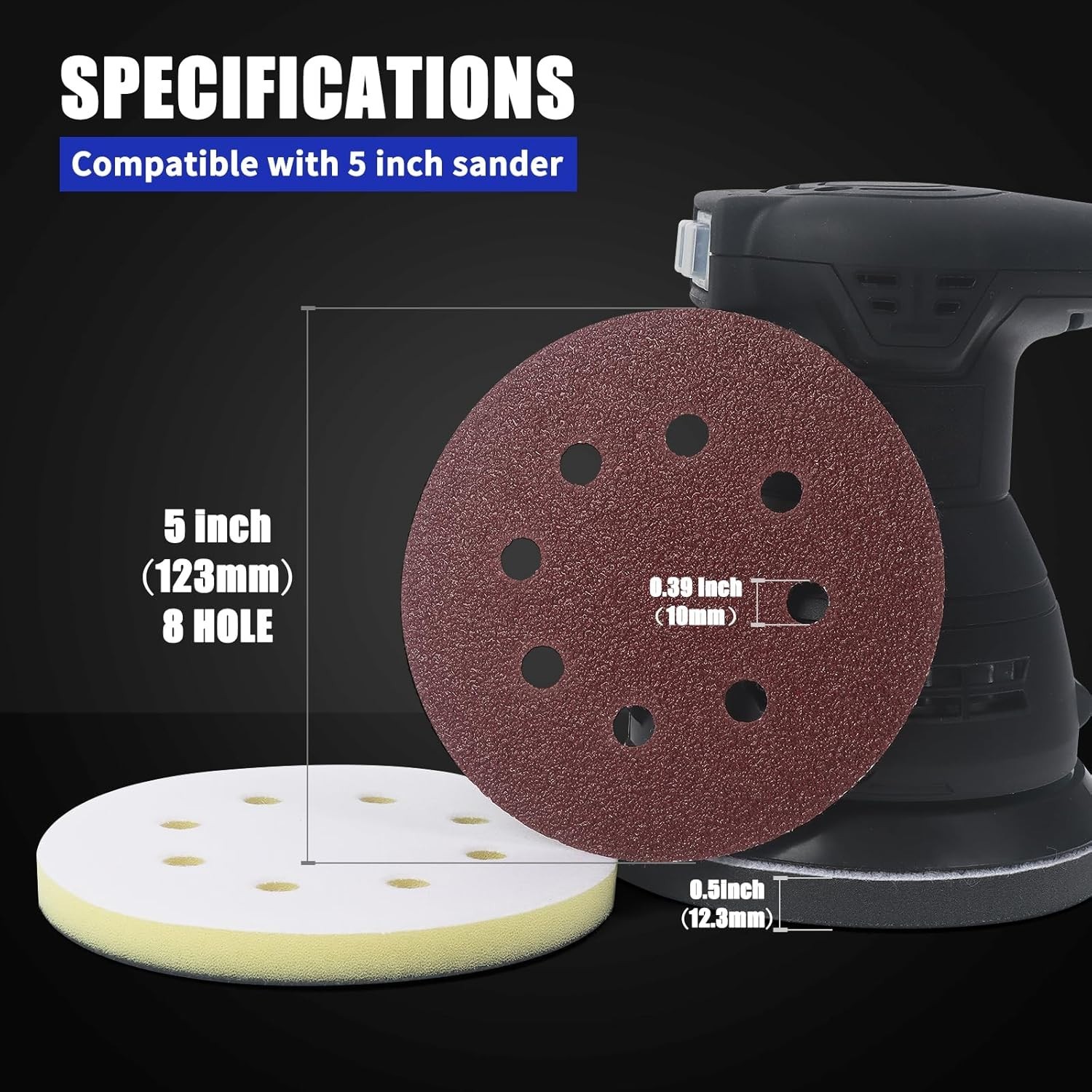 Professional 85 Pack of 5-Inch Sanding Pads – Enhanced Flexibility & Durability