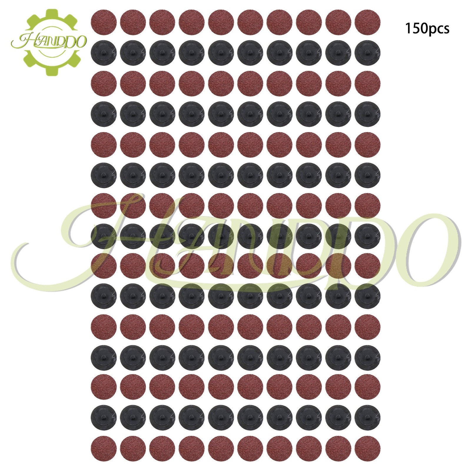 (150 Pc) 2 Inch Sanding Discs 36 Grit Medium Twist lock Die Grinder Sanding Disc