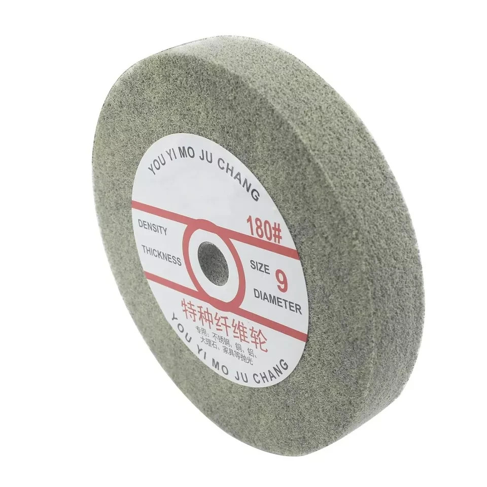 6 Inch Nylon Fiber Buffing Wheel 180 Grit Abrasive Polishing Discs for Bench Gr