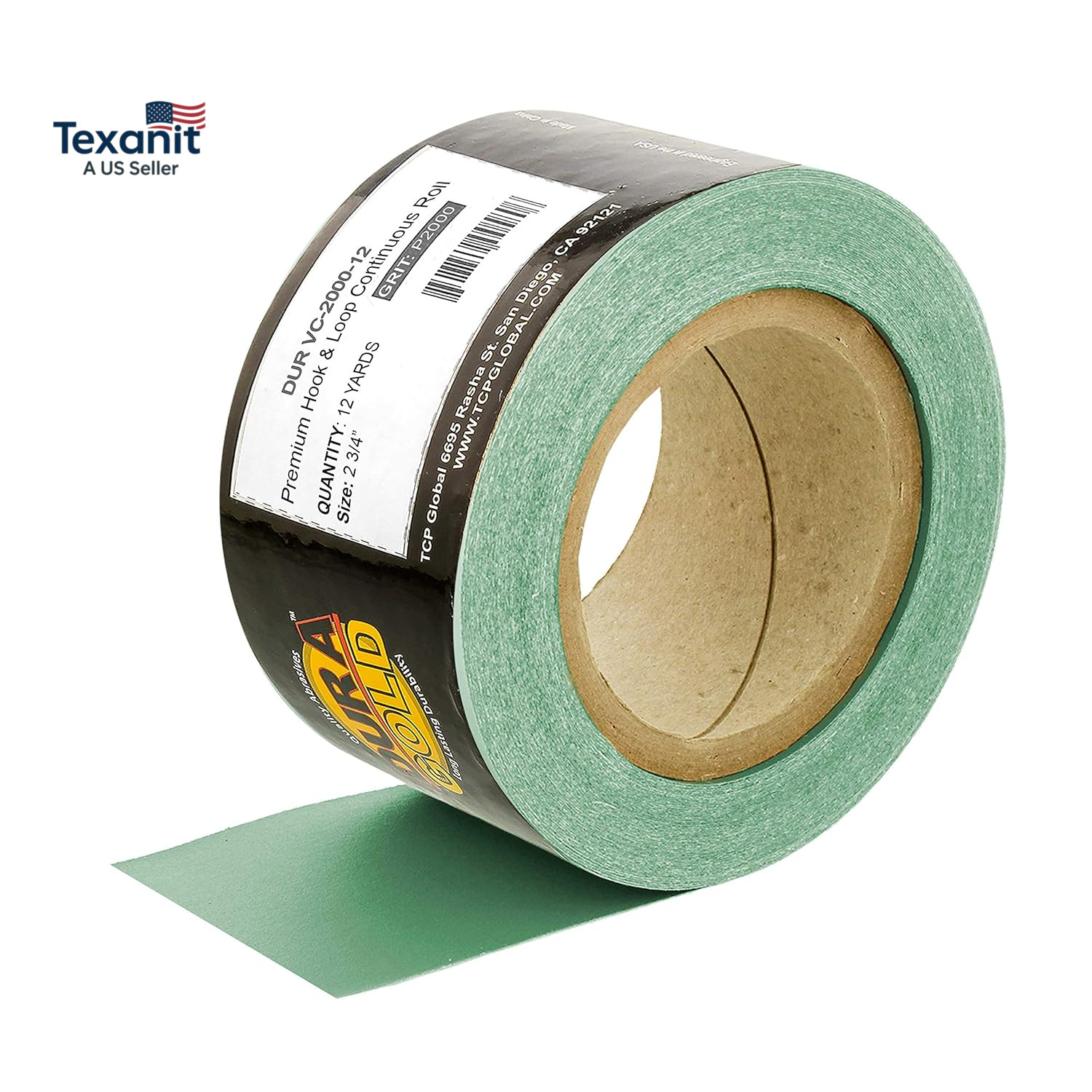 Premium – 2000 Grit Green Film – Hook & Loop Backing Longboard Continuous Sandpa