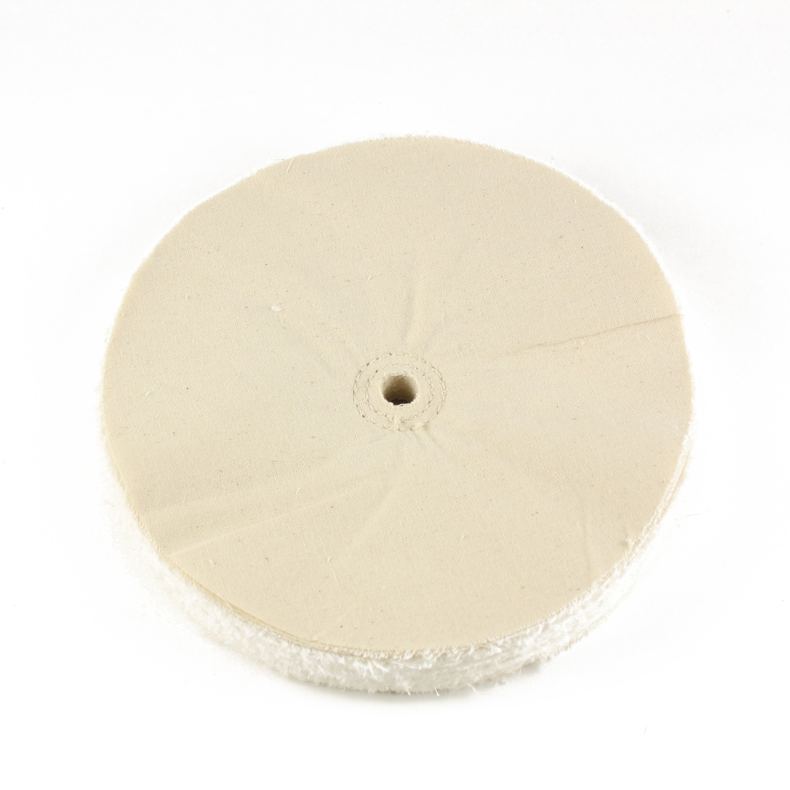 8″ x 1/2″ Arbor Hole – 60 Ply Loose Polishing Muslin Cotton Buffing Wheel