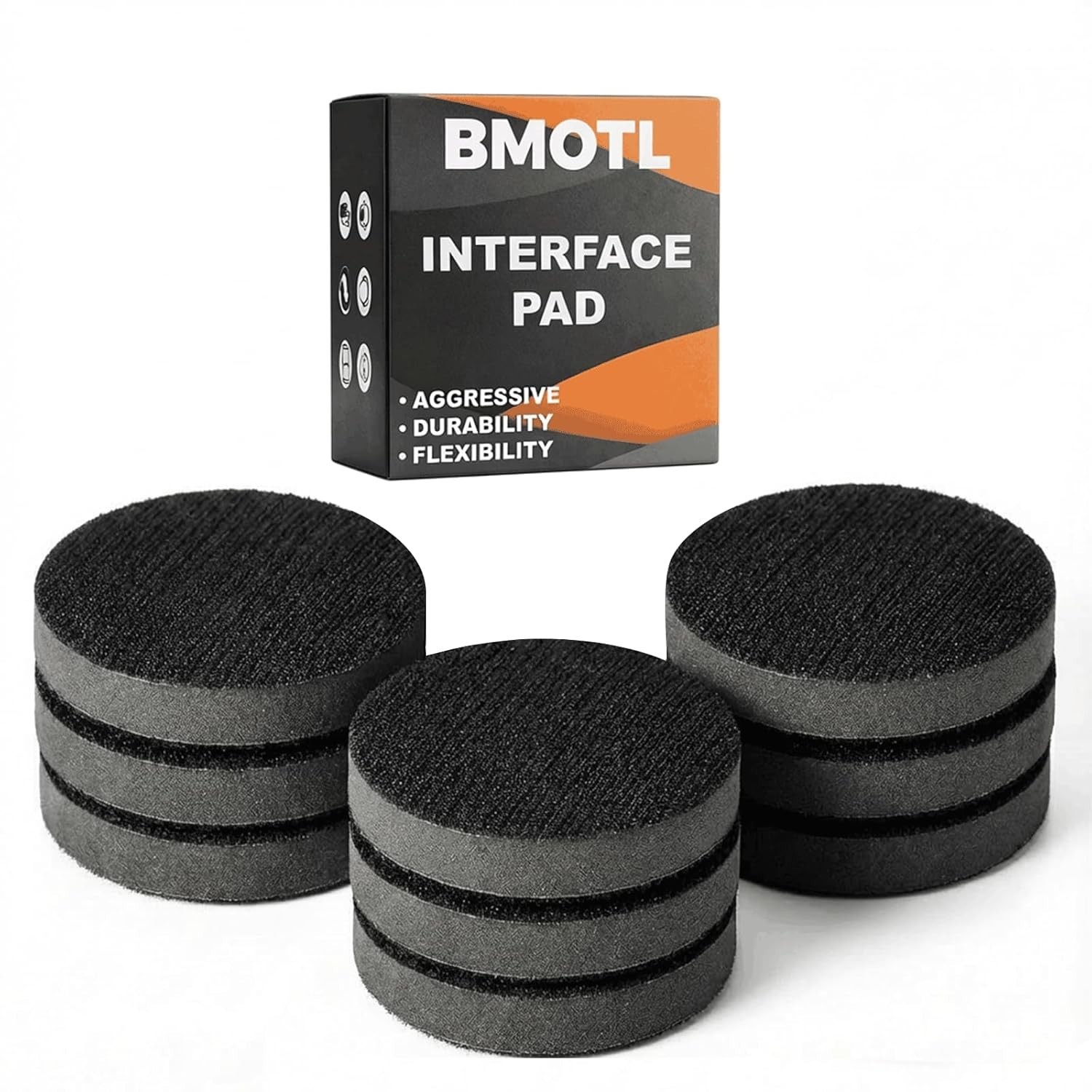 9 Pack 2-Inch Foam Sanding Discs for Mini RO Sanders – Long Lasting & Anti-Slip