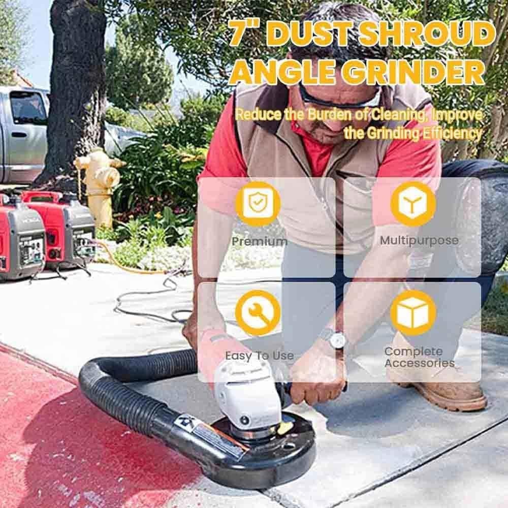 Universal 7-Inch Dust Shroud for Angle Grinders – Effortless Surface Polishing