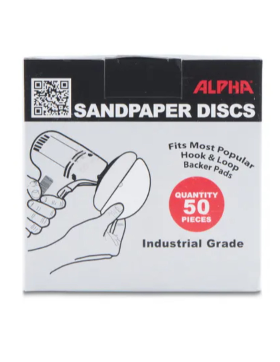 Alpha Tools Hook & Loop Silicon Carbide Sandpaper 500 grit 4″Wet/Dry for Granite