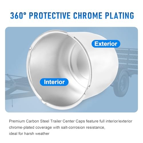 4PCS 5.15inch Trailer Wheel Center Caps Fit 5.15″ 5.15″ Center Hole, 5″ Height