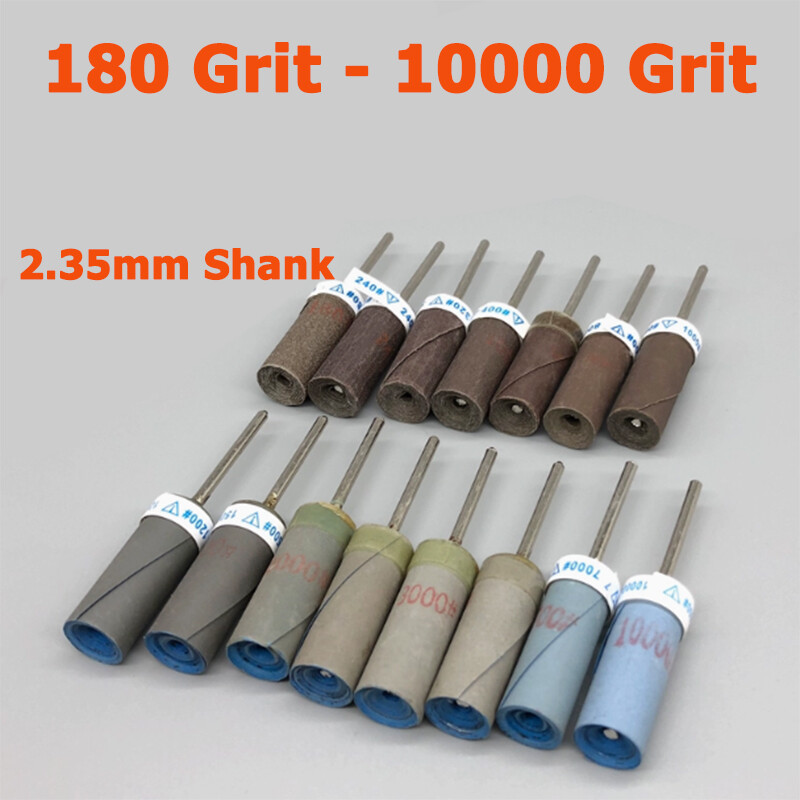 2.35mm Shank Sandpaper Polishing Rod Jade Grinding Wheels Head 180 – 10000Grit