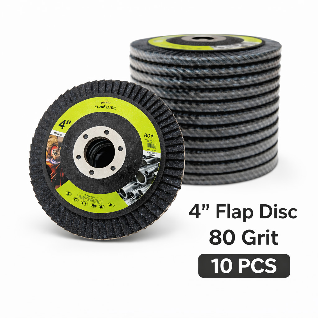 10 Pack 4″ Flap Disc 80 Grit Angle Grinder Sanding Grinding Wheels for Metal