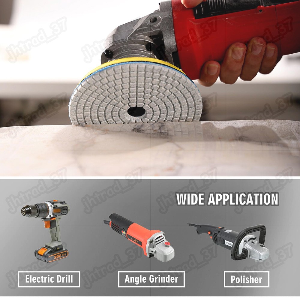 4 Inch Wet Dry Diamond Polishing Sanding Pads Discs Concrete Granite Glass Stone