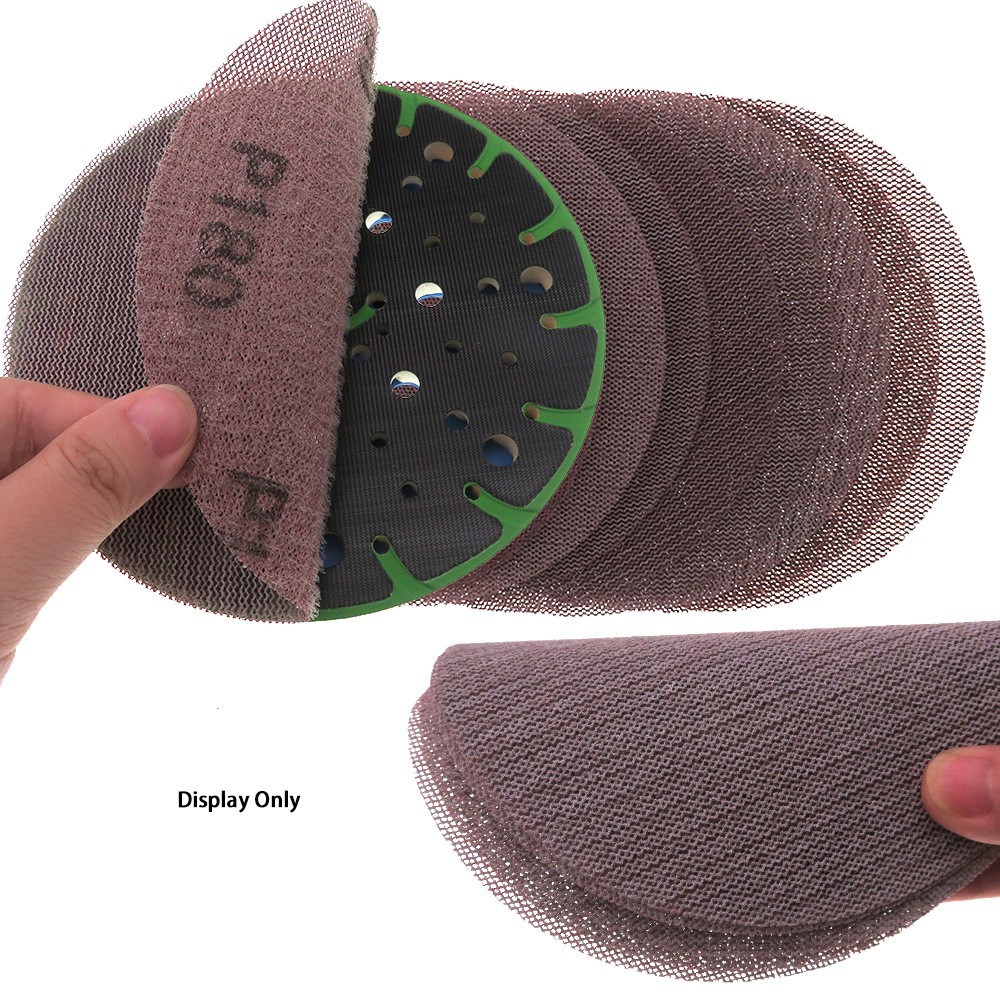 125/150/180mm Mesh Sanding Discs 60-1000P Grid Sandpaper Pads Hook And Loop