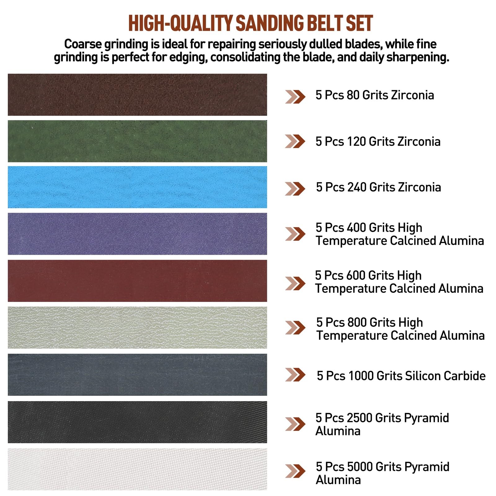 45 Pcs 3/4″ X 12″ Knife Sharpener Sanding Belt Kit for Work Sharp Knife & Too…