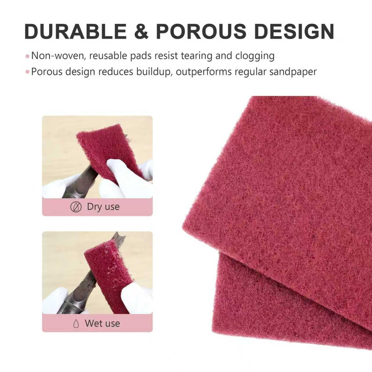 4″ X 6″ Scuff Pad Maroon 6 Pack – Scuffing, Scouring, Sanding, Paint Primer Prep