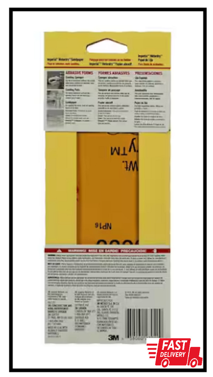 3-2/3 In. X 9 In. 3000 Grit Super Ultra Fine Grade Sandpaper (10 Sheets/pack) |