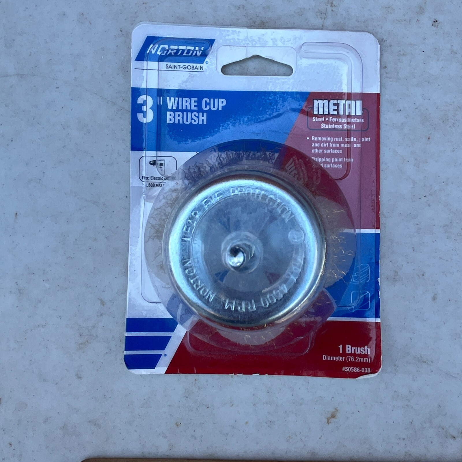 Norton Clipper 3 in. Crimped Wire Cup Brush Brass 4500 rpm 1 pc