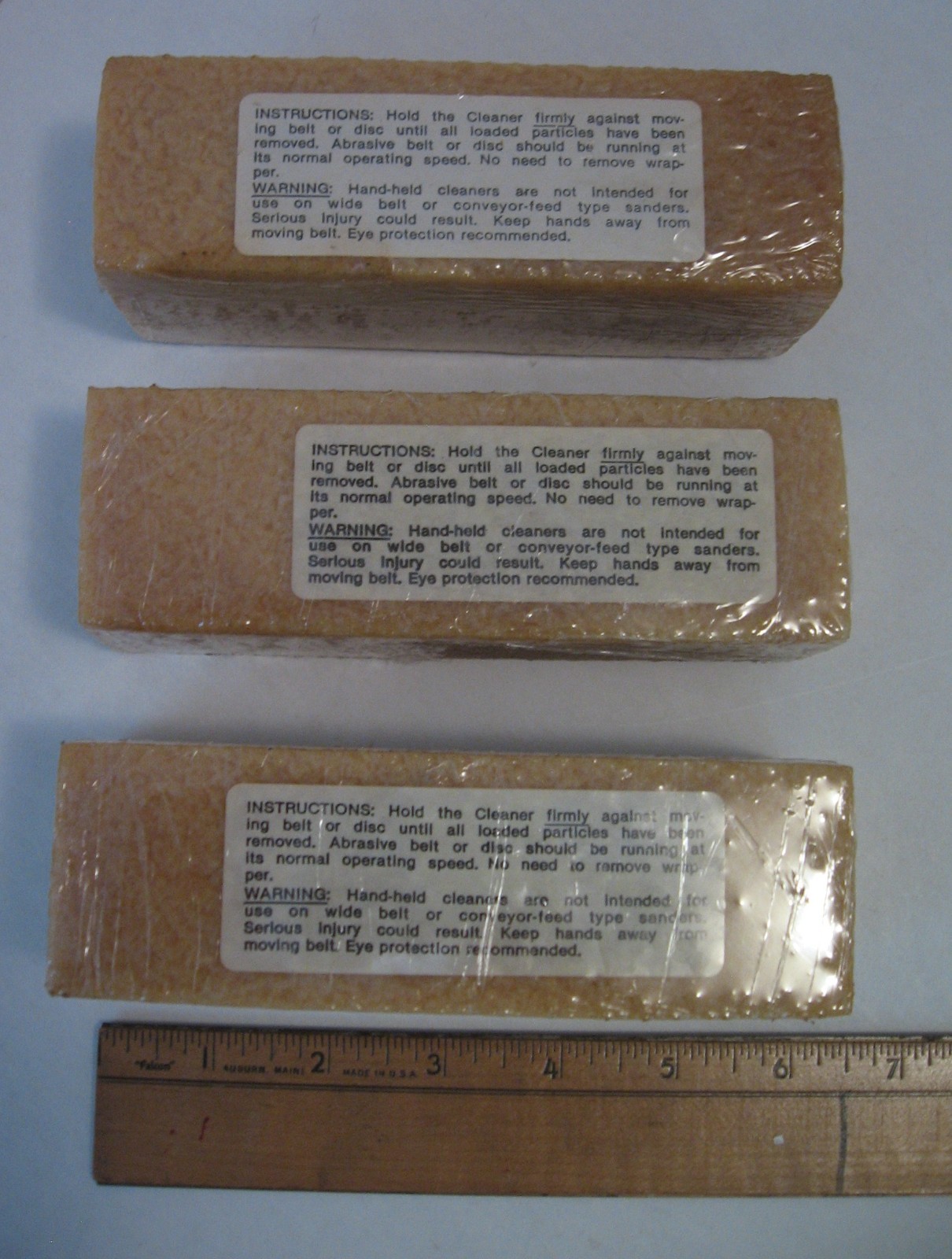 Shopsmith (3) Abrasive Sanding Belt Disc Drum Cleaning Sticks 6″ x 2″ Eraser NOS