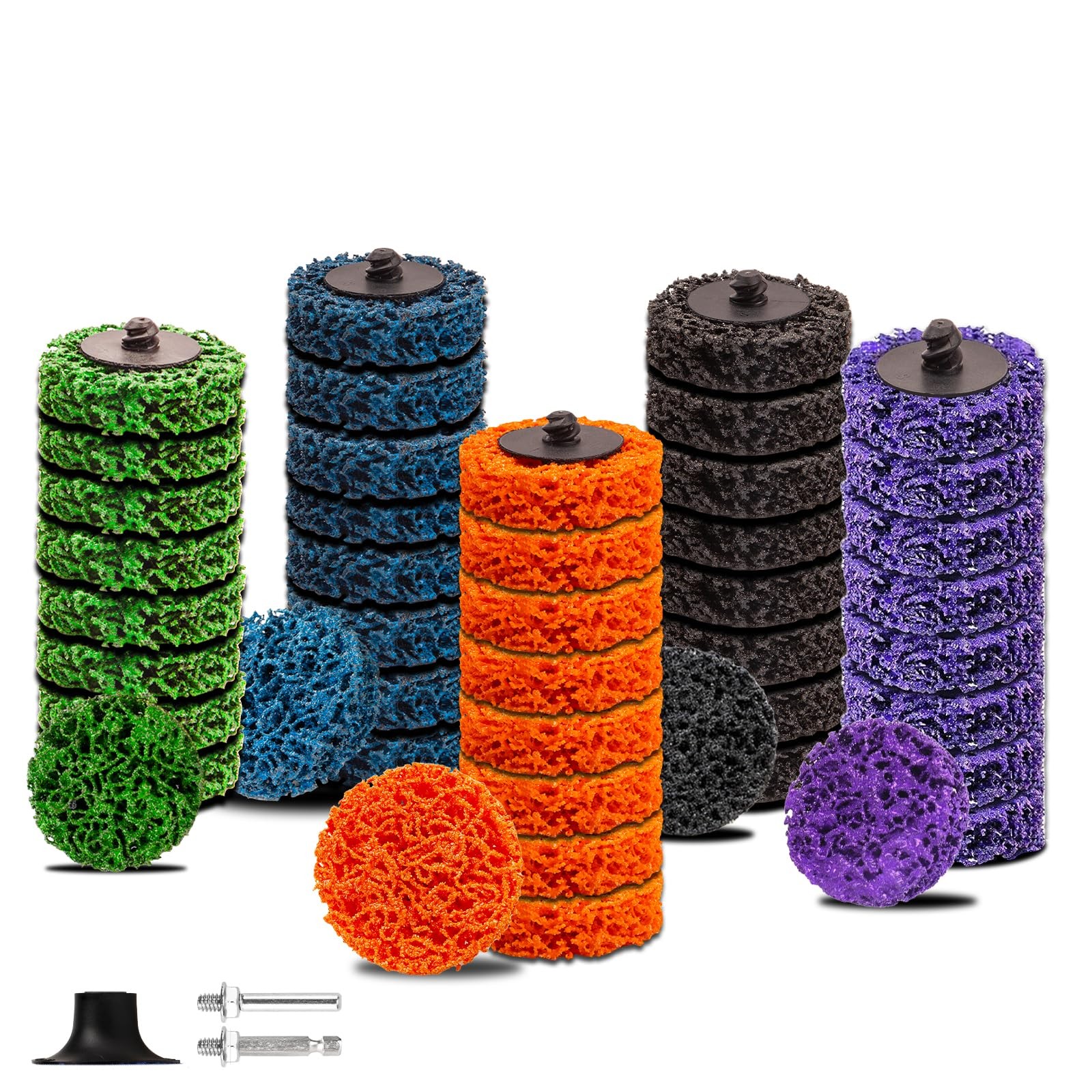 46 PCS 2 Inch Quick Change Strip Discs Multi-Color Kit – Paint & Rust Removal…
