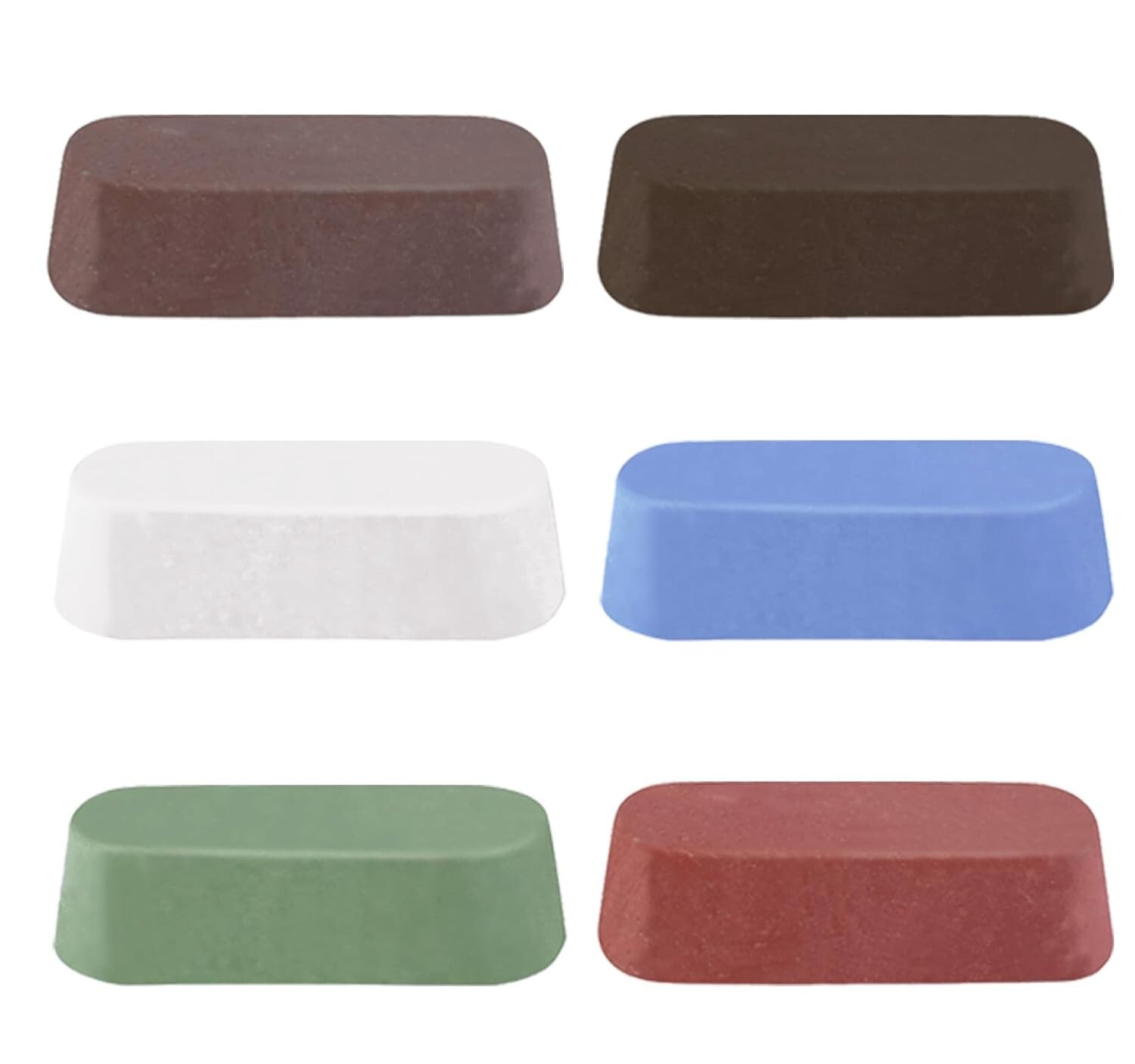 6-Piece Metal Polishing Compound Set for Buffing Wheels – Coarse to Fine Grit