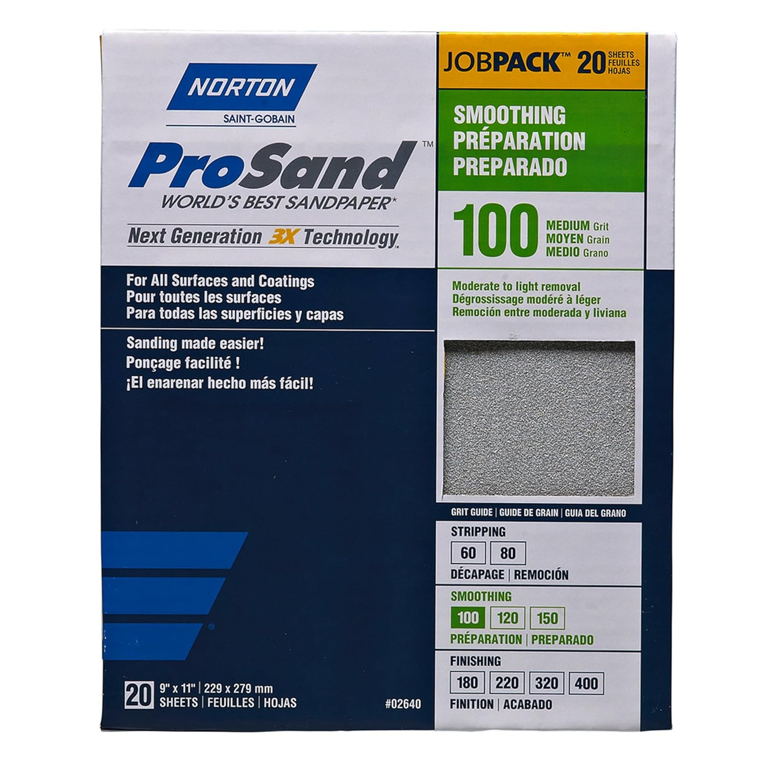 Prosand 9″ X 11″ Sanding Sheets 100G 20Pack