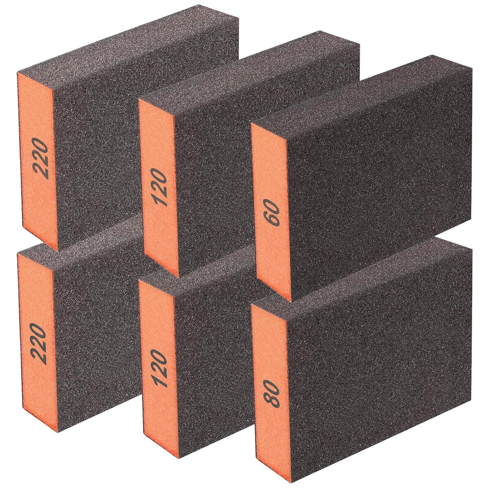 6Pcs Sanding Sponge Coarse Fine Medium Grit Blocks for Wood Metal Wall Polishing