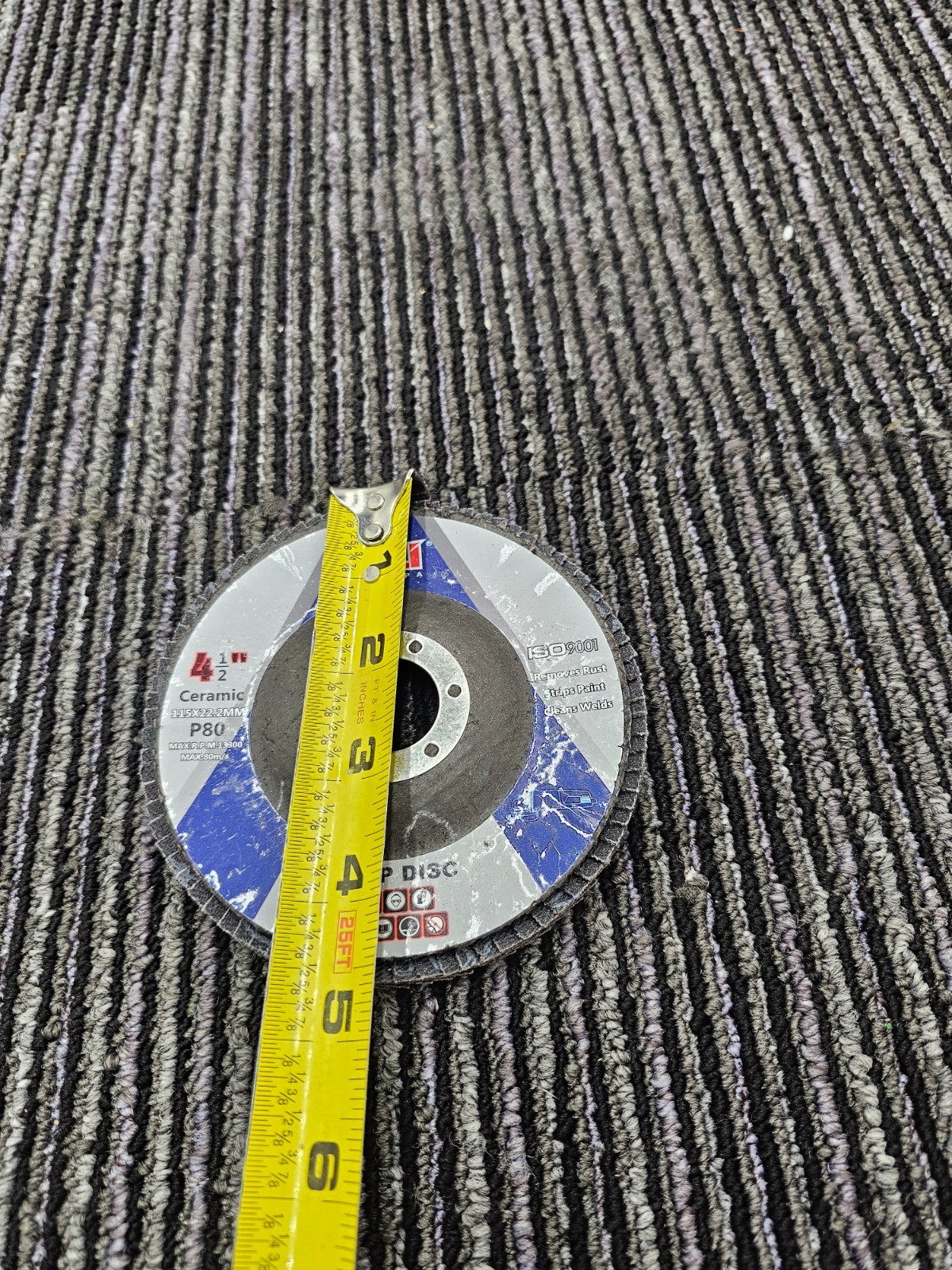 (QTY 11) Sali Ceramic Flap Disc 80 Grit 4-1/2″ Ceramic 115×22.2mm Max RPM 13300