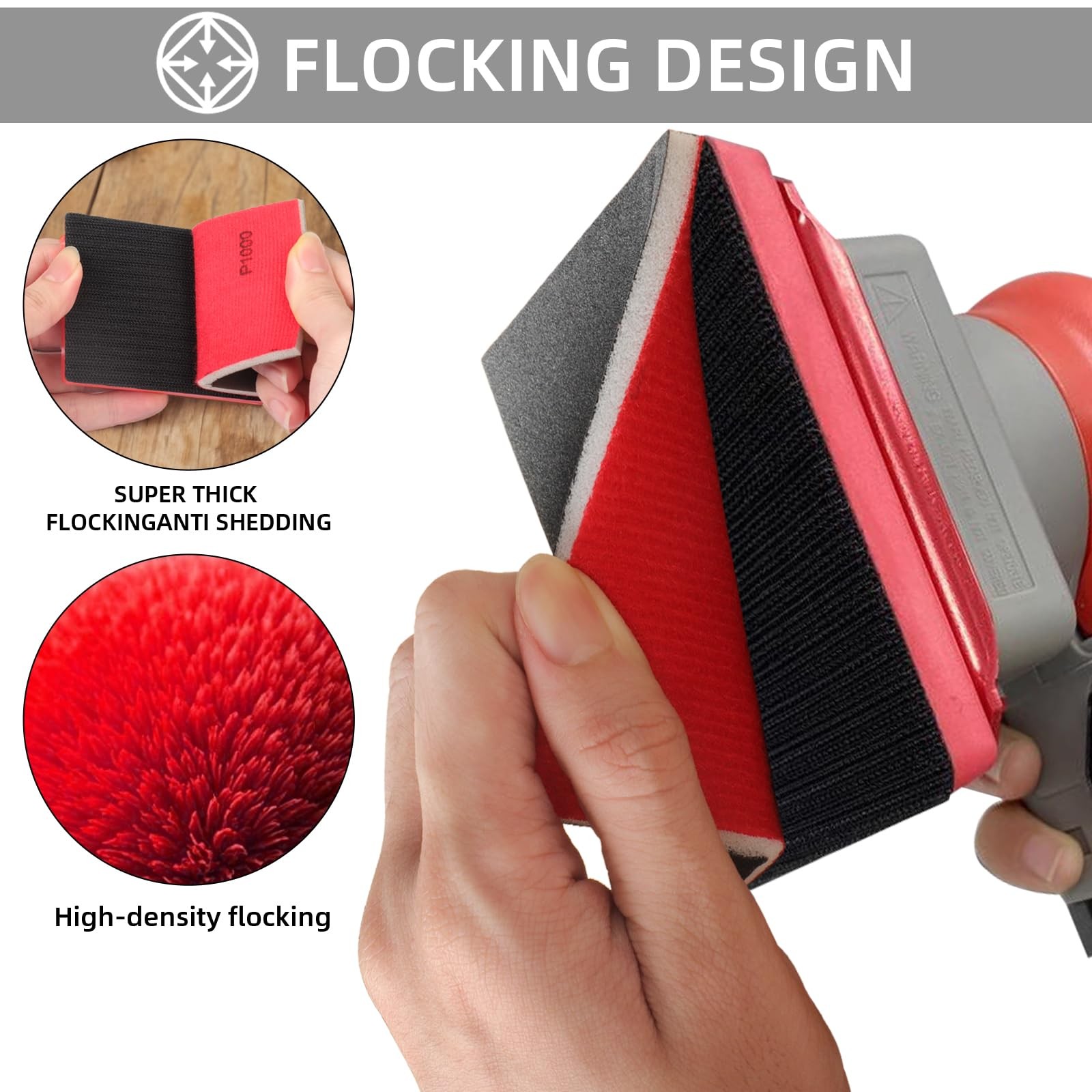 24 PCS 2000 Grit Sanding Sponge Set Soft Foam Pads 3×4 Inch Wet Dry Sandpaper