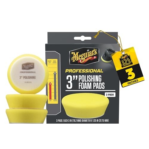 Meguiar’s Professional 3″ Polishing Foam Pad, 3pk, 14/CV