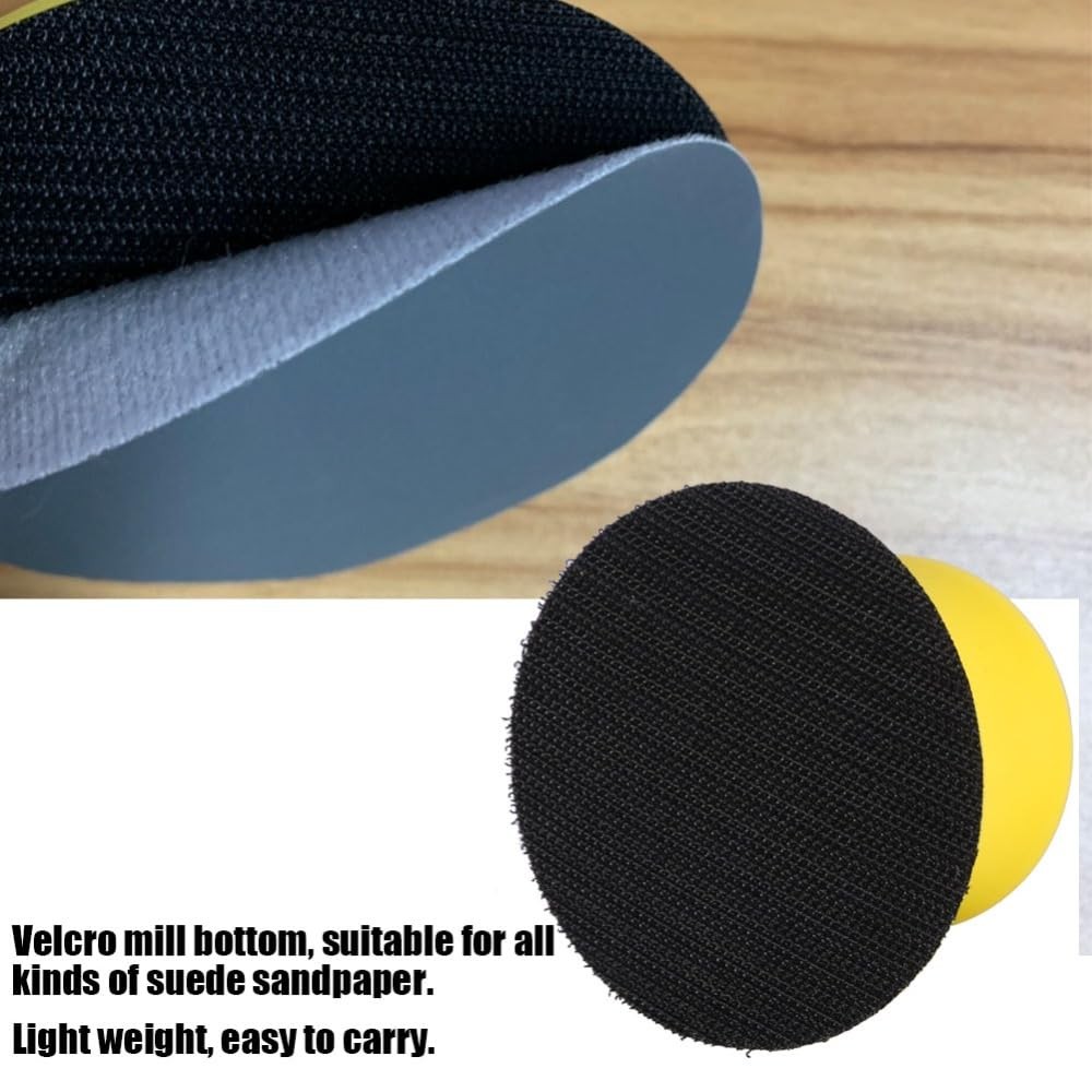 2/3/5inch Round Foam Sanding Pads “ Pu Hook & Loop Foam Hand Sanding Block For W