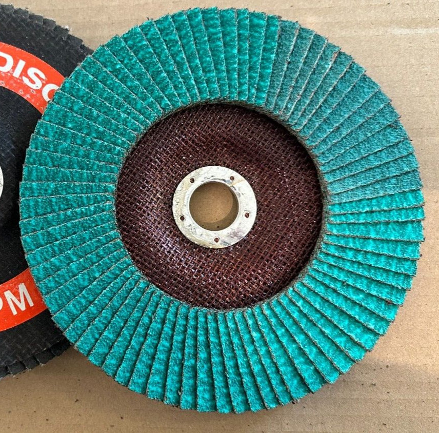 7 inch FLAP DISCS 7″ x 7/8″ 60 Grit Grinding Wheels Fiberglass/Zircon – Lot of 5