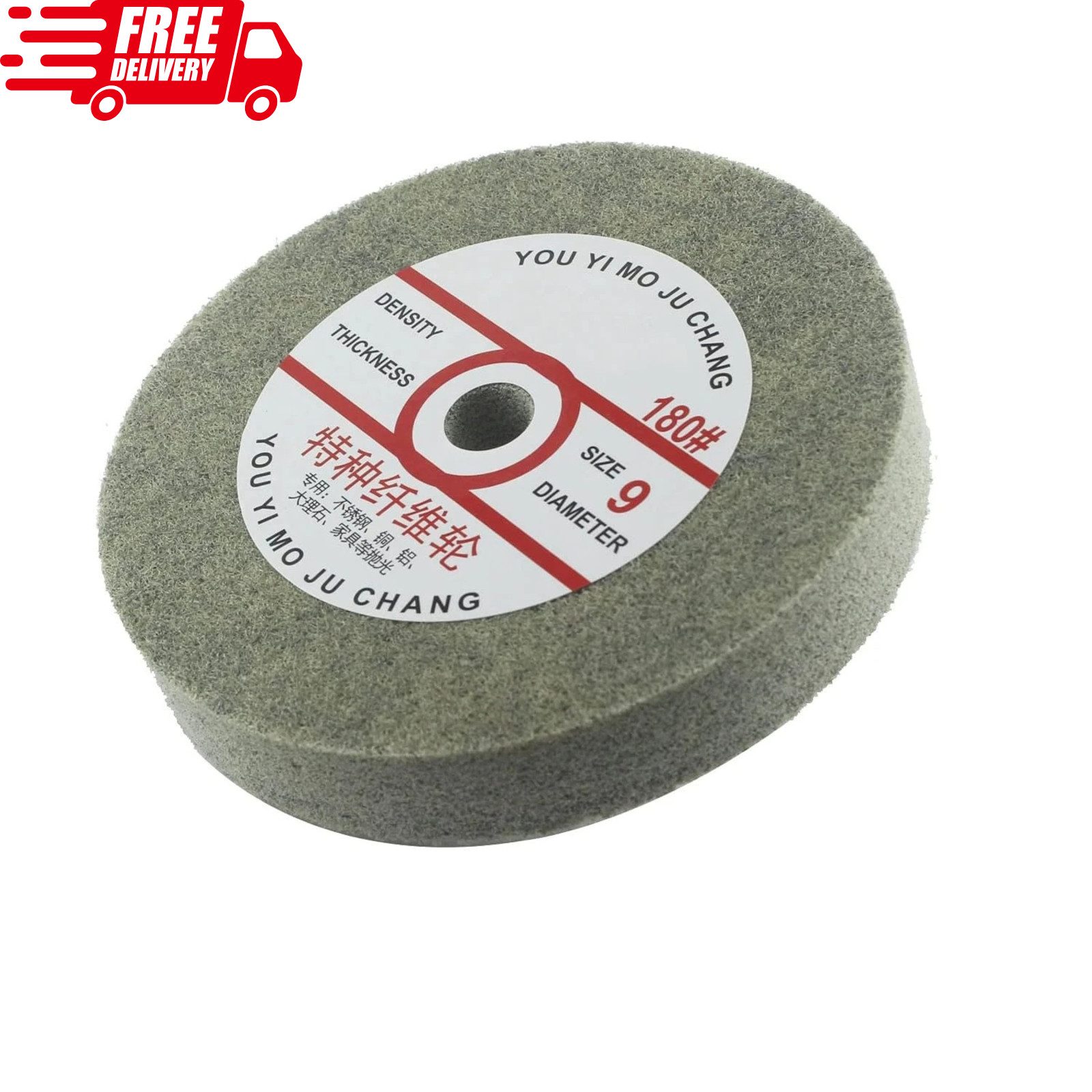6 Inch Nylon Fiber Buffing Wheel 180 Grit Abrasive Polishing Discs for Bench