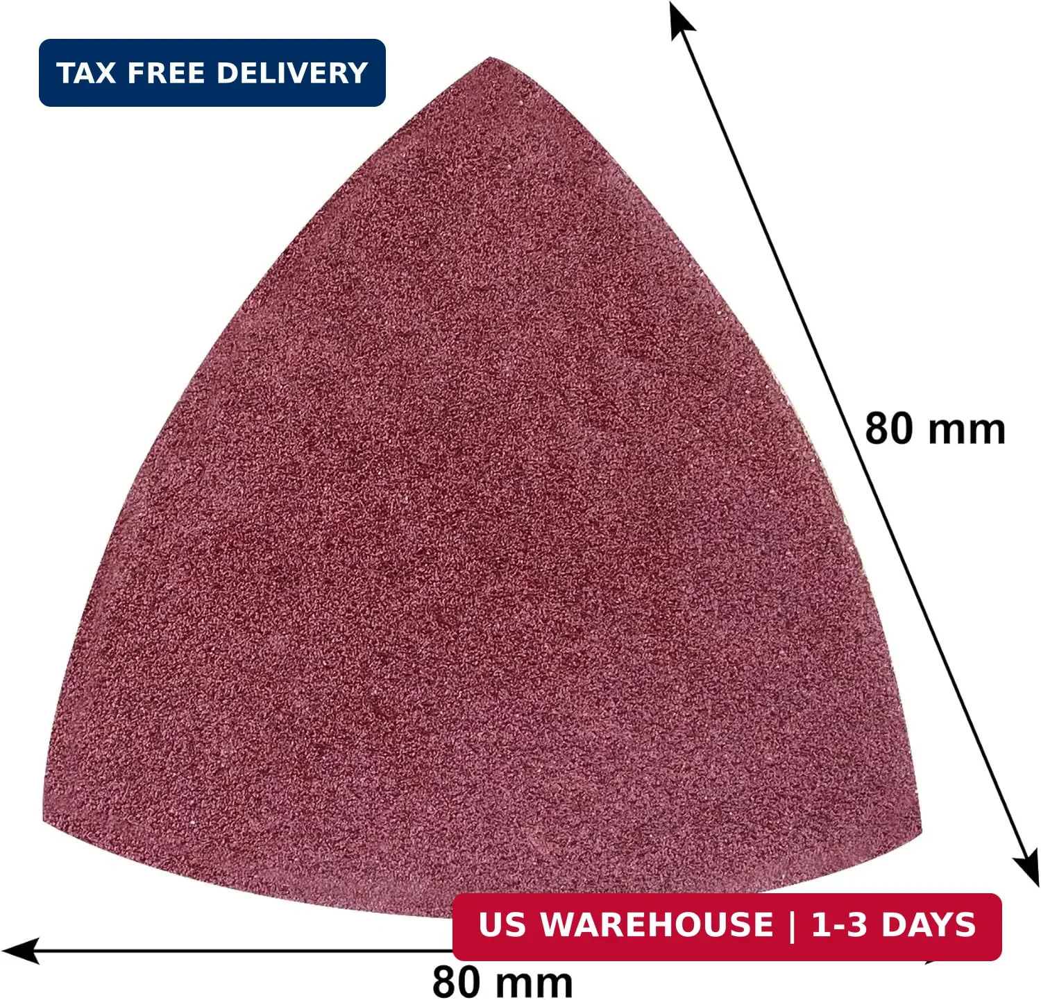100 PCS Triangle Sanding Pads 40-1000 Grit for Oscillating Multi Tool 3-1/8″